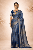 Blue Kanjivaram Silk Saree - Kanyaraa