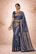 Blue Kanjivaram Silk Saree - Kanyaraa