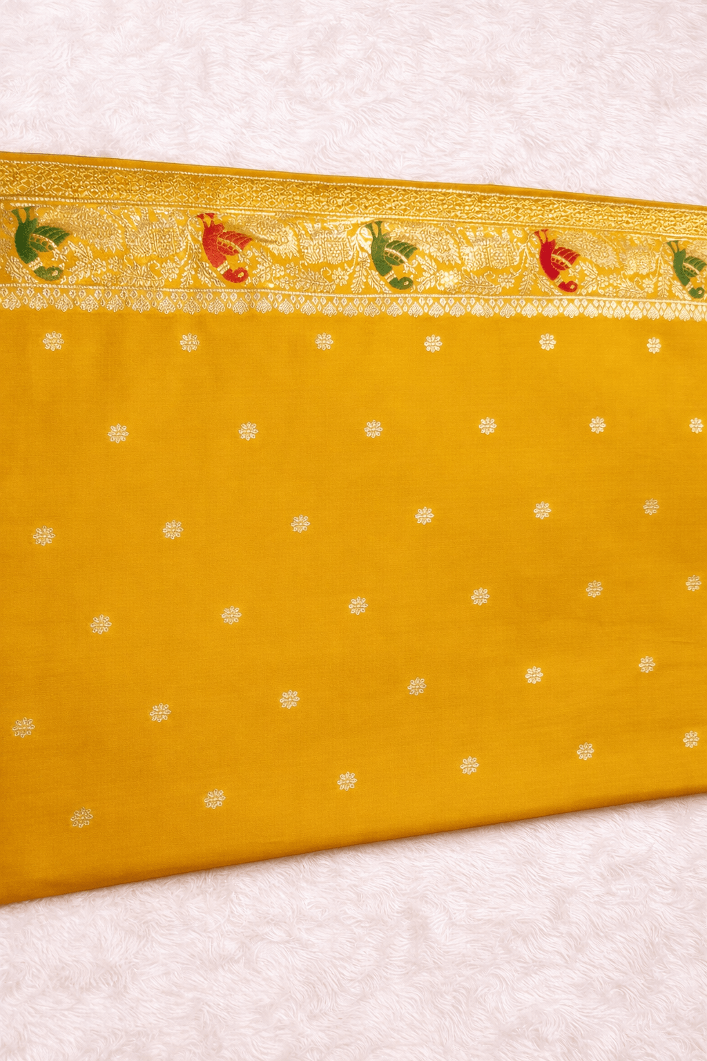 Confident Beauty in Brown Mashru Silk Saree - Kanyaraa