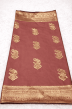 Classy Mauve Banarasi Silk Saree with Blouse Piece - Kanyaraa