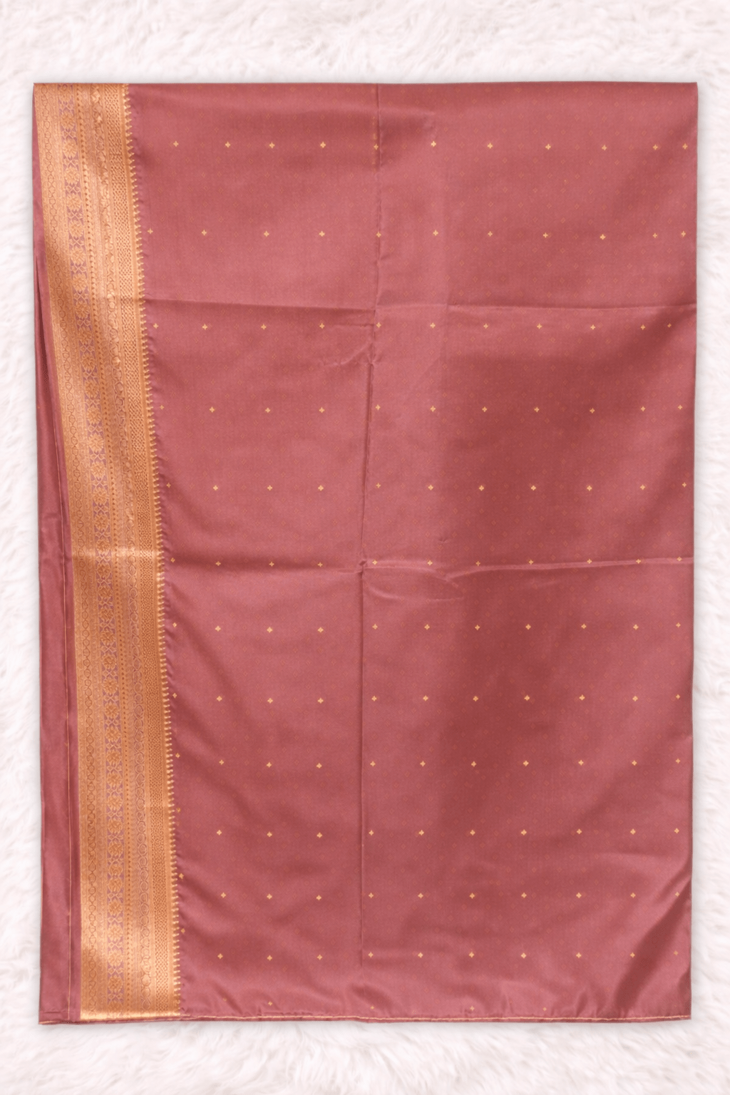 Classy Mauve Banarasi Silk Saree with Blouse Piece - Kanyaraa