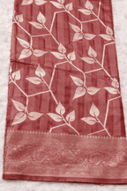 Pink Tissue Silk Saree with Silver Zari Work - Saree