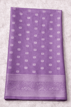 Purple Tissue Silk Saree with Silver Zari Work - Saree
