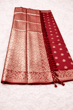 Designer Banarasi Red Zari Saree - Kanyaraa